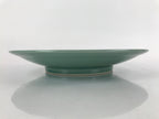 Japanese Porcelain Round Large Plate Vtg Ozara Simple Celadon Green PY755