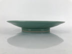 Japanese Porcelain Round Large Plate Vtg Ozara Simple Celadon Green PY755