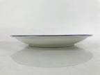 Japanese Porcelain Round Large Plate Vtg Pine Mountain Scenery White Blue PY751