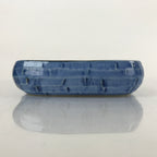 Japanese Porcelain Rounded Square Plate Sara Vtg Sashimi Dish Blue Flower PY858