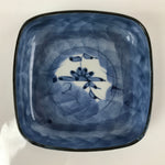 Japanese Porcelain Rounded Square Plate Sara Vtg Sashimi Dish Blue Flower PY860