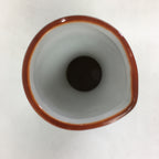 Japanese Porcelain Sake Bottle Brown White Vertical Line Design Tokkuri TS361
