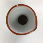 Japanese Porcelain Sake Bottle Brown White Vertical Line Design Tokkuri TS361