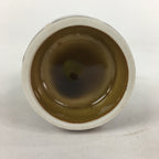 Japanese Porcelain Sake Bottle Brown White Vertical Line Design Tokkuri TS371