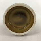 Japanese Porcelain Sake Bottle Brown White Vertical Line Design Tokkuri TS373