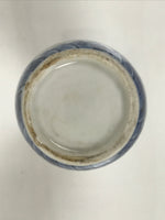 Japanese Porcelain Sake Bottle Tokkuri Blue White Kanji Poem Water Boat TS846