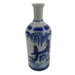 Japanese Porcelain Sake Bottle Tokkuri Imari Ware Blue Sometsuke Scenery TS663