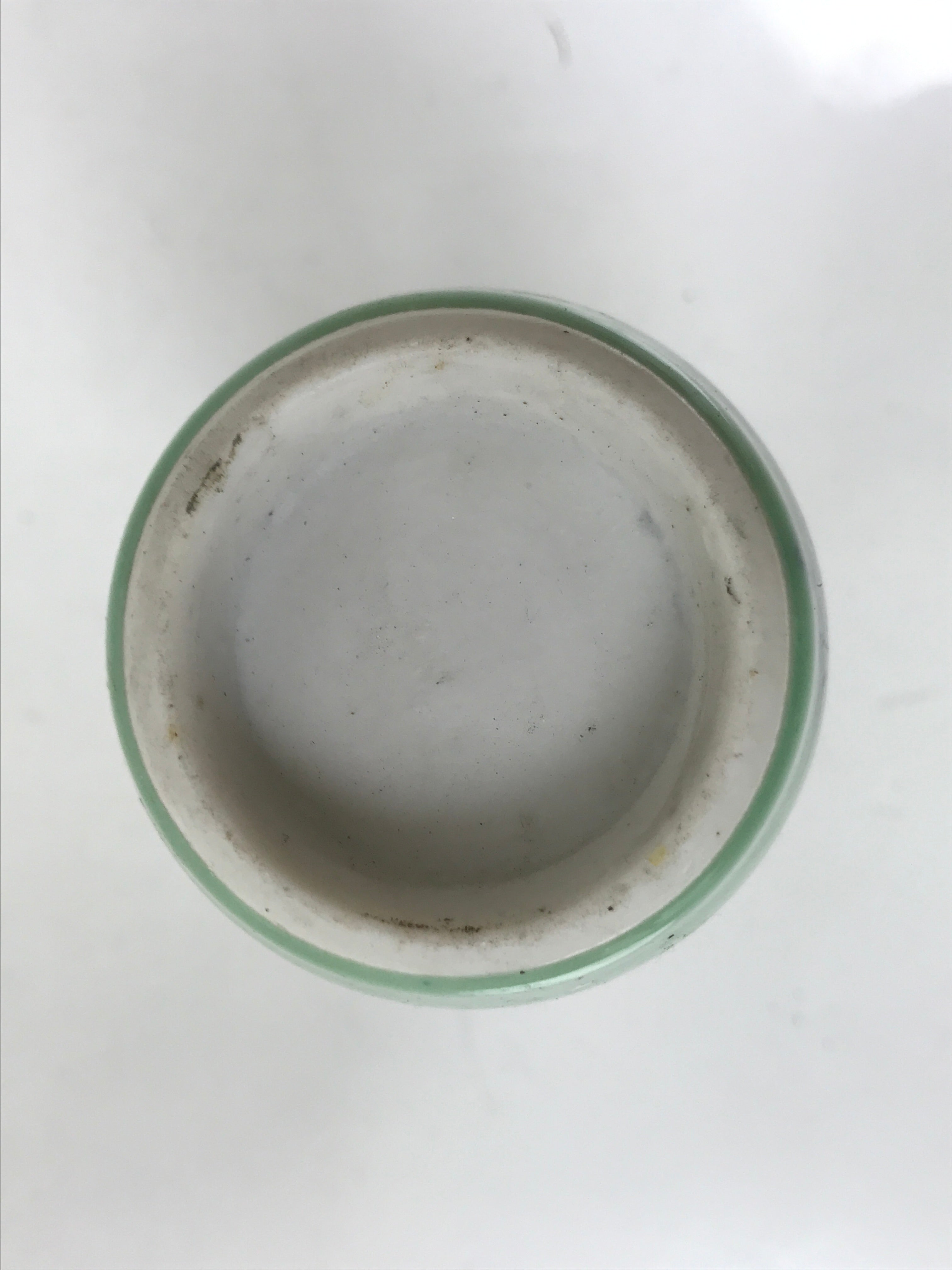 Japanese Porcelain Sake Bottle Tokkuri Purple Bamboo Leaves Celadon Green TS828