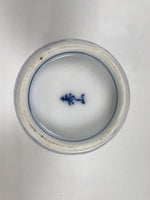 Japanese Porcelain Sake Bottle Tokkuri Vtg Blue White Island Bridge Scene TS841