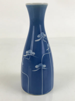 Japanese Porcelain Sake Bottle Tokkuri Vtg Ichi-Go Blue White Pine Matsu TS718