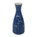 Japanese Porcelain Sake Bottle Tokkuri Vtg Ichi-Go Blue White Pine Matsu TS840