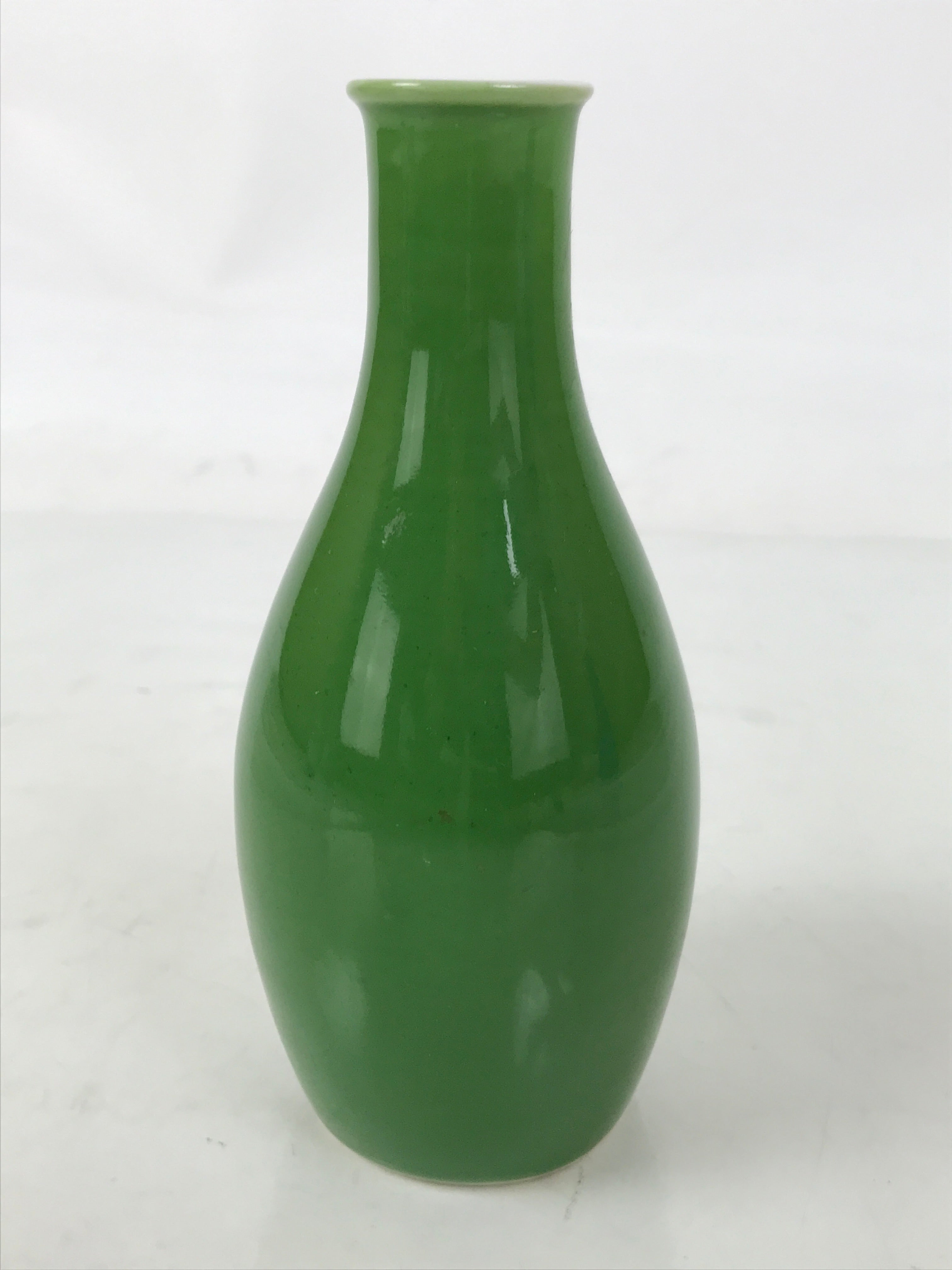 Japanese Porcelain Sake Bottle Tokkuri Vtg Pine Needle Matsuba Green TS829