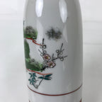 Japanese Porcelain Sake Bottle Tokkuri Vtg Plum Blossoms Pine Tree Bamboo TS773