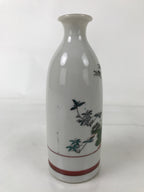 Japanese Porcelain Sake Bottle Tokkuri Vtg Plum Blossoms Pine Tree Bamboo TS773