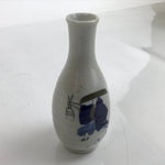 Japanese Porcelain Sake Bottle Tokkuri Vtg Samurai Man White Blue TS726