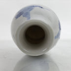 Japanese Porcelain Sake Bottle Tokkuri Vtg Tsuru Cranes White Blue TS728