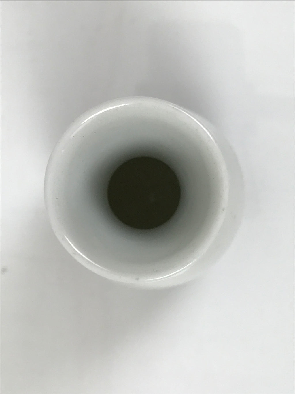 Japanese Porcelain Sake Bottle Tokkuri Vtg White Black Brown Abstract Line TS844