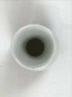 Japanese Porcelain Sake Bottle Tokkuri Vtg White Black Brown Abstract Line TS844