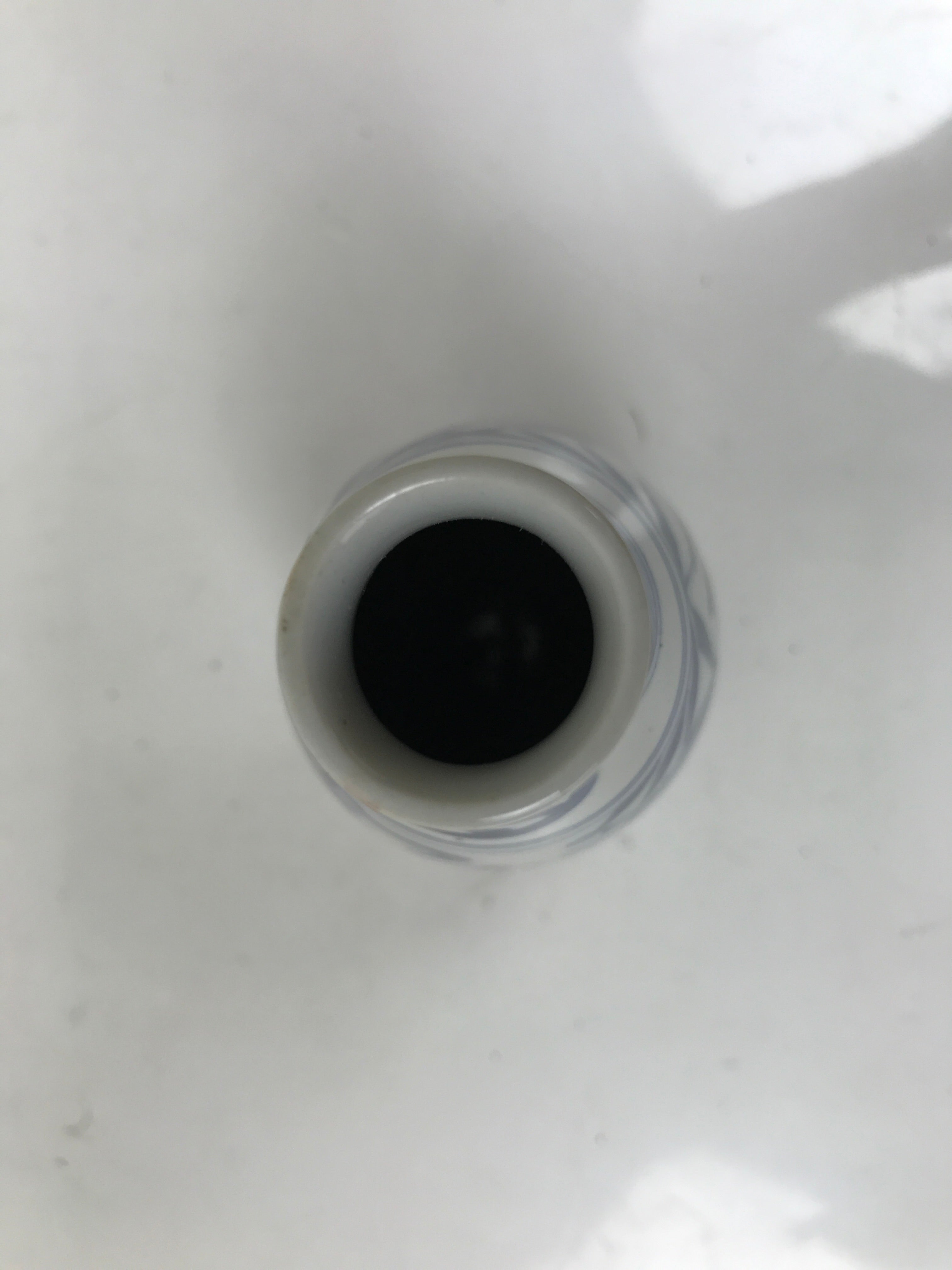 Japanese Porcelain Sake Bottle Tokkuri Vtg White Blue Sometsuke Pine Plum TS825