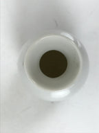Japanese Porcelain Sake Bottle Tokkuri Vtg White Green Line Brick Pattern TS823