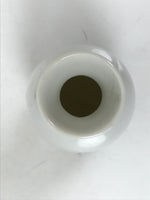 Japanese Porcelain Sake Bottle Tokkuri Vtg White Green Line Brick Pattern TS823