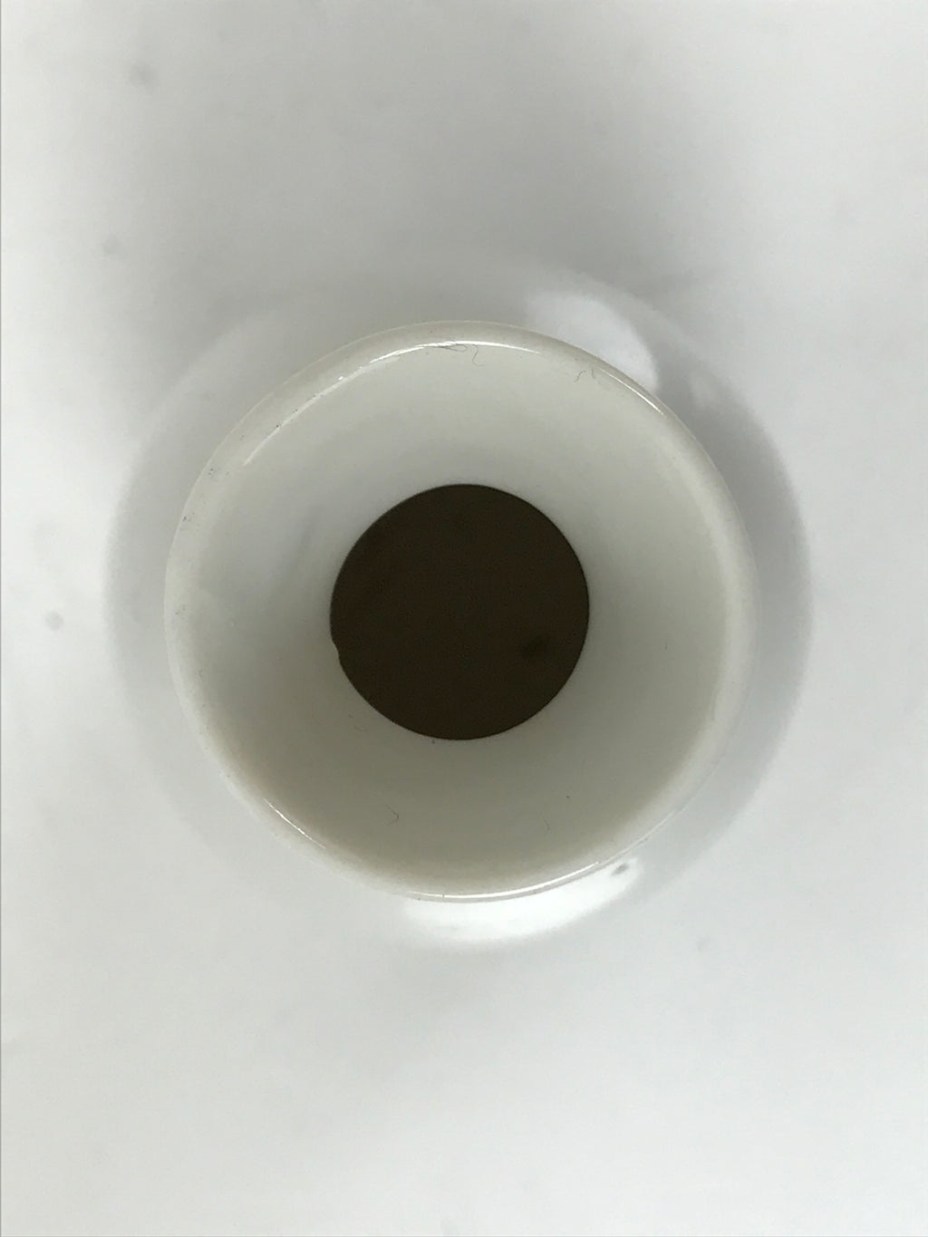 Japanese Porcelain Sake Bottle Tokkuri Vtg White Green Line Brick Pattern TS824