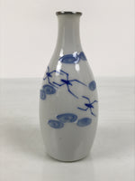 Japanese Porcelain Sake Bottle Tokkuri White Blue Water Strider Whirlpool TS923