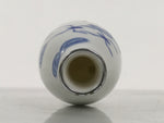 Japanese Porcelain Sake Bottle Tokkuri White Blue Water Strider Whirlpool TS923