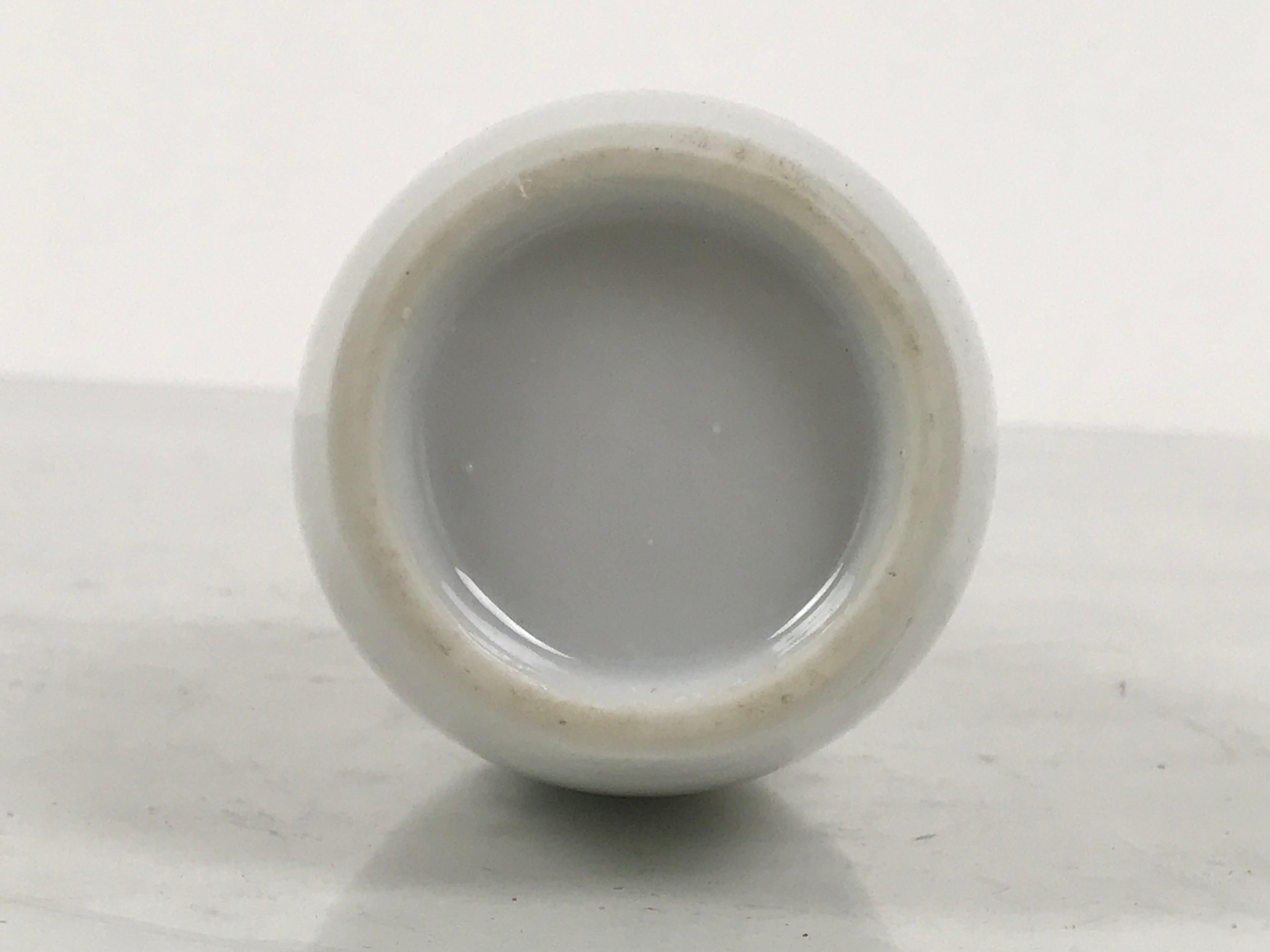 Japanese Porcelain Sake Bottle Tokkuri White Blue Water Strider Whirlpool TS923