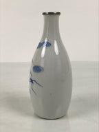 Japanese Porcelain Sake Bottle Tokkuri White Blue Water Strider Whirlpool TS924