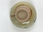 Japanese Porcelain Sake Cup Kutani Ware Dragonfly Plants Guinomi Beige Blue G86