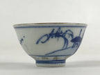 Japanese Porcelain Sake Cup Kutani Ware Vtg Gold Foil Old Man G89