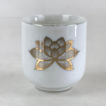 Japanese Porcelain Sake Cup Lotus Flower Buddhist Altar Offering Cup White G60