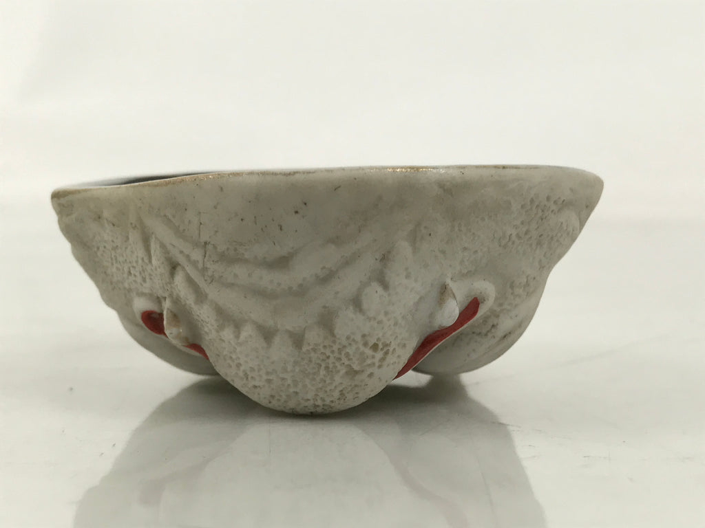 Japanese Porcelain Sake Cup Ochoko Guinomi Oni Otafuku Devil Sculpture G284