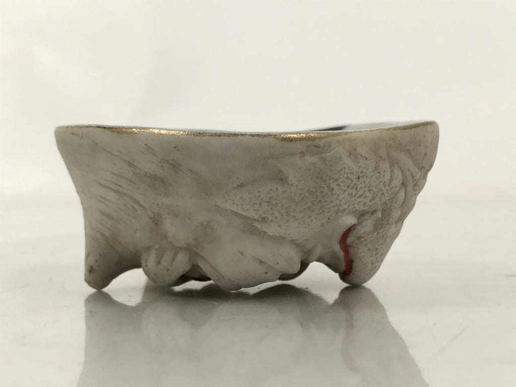 Japanese Porcelain Sake Cup Ochoko Guinomi Oni Otafuku Devil Sculpture G284