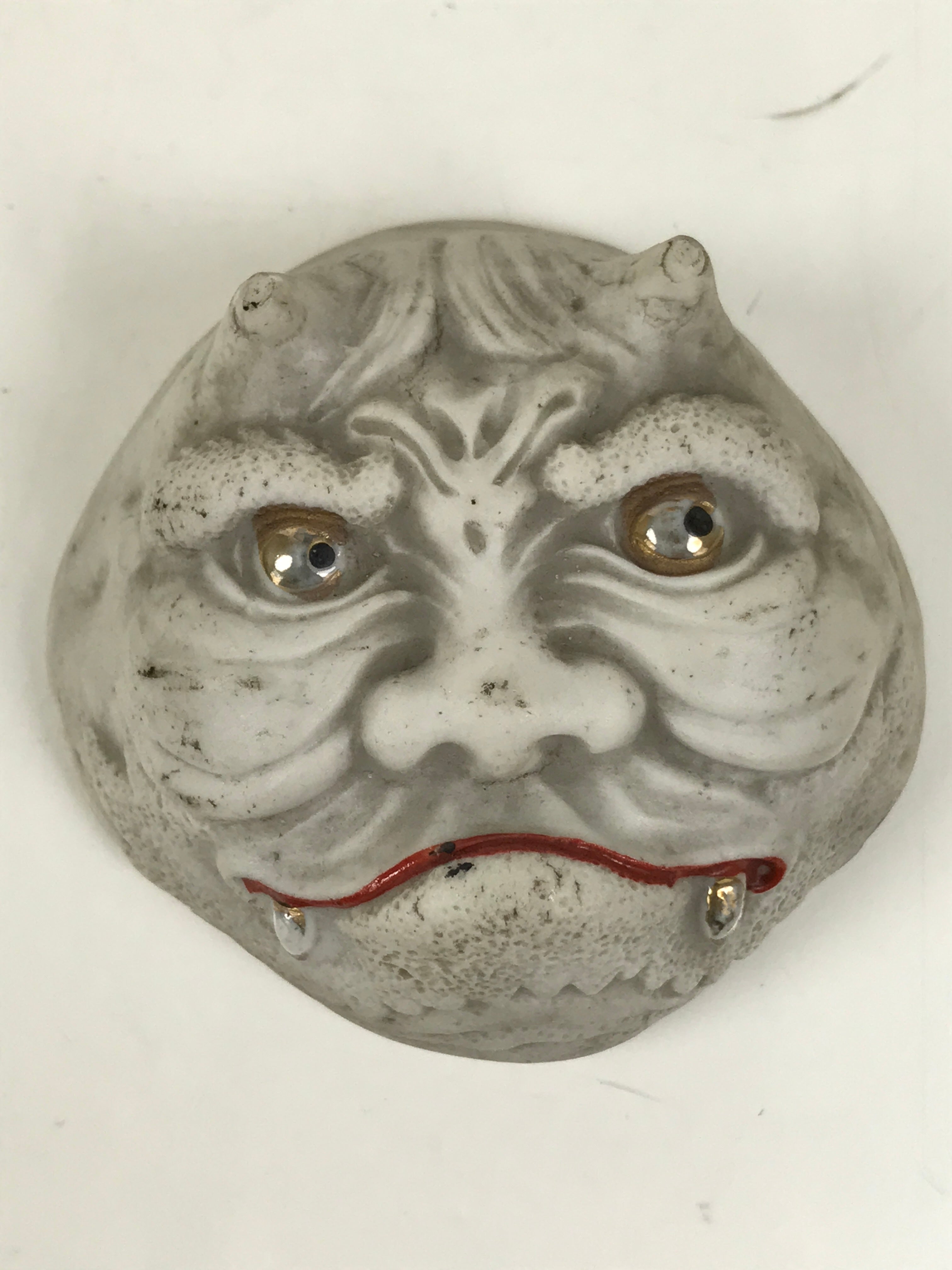 Japanese Porcelain Sake Cup Ochoko Guinomi Oni Otafuku Devil