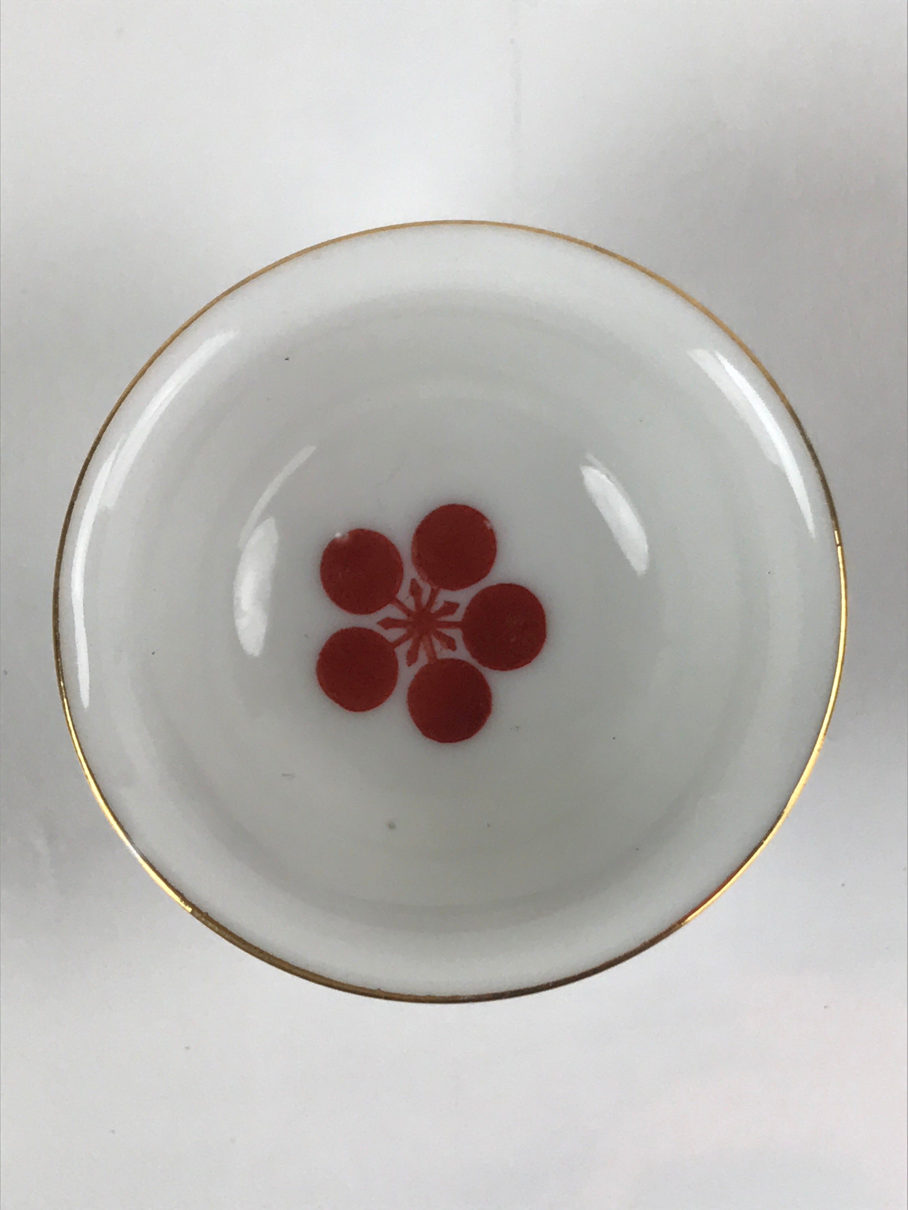 Japanese Porcelain Sake Cup Ochoko Vtg Kano Tenmangu Commemorative G246