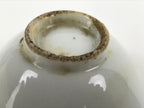 Japanese Porcelain Sake Cup Sakazuki Vtg White Blue Commemorative G247