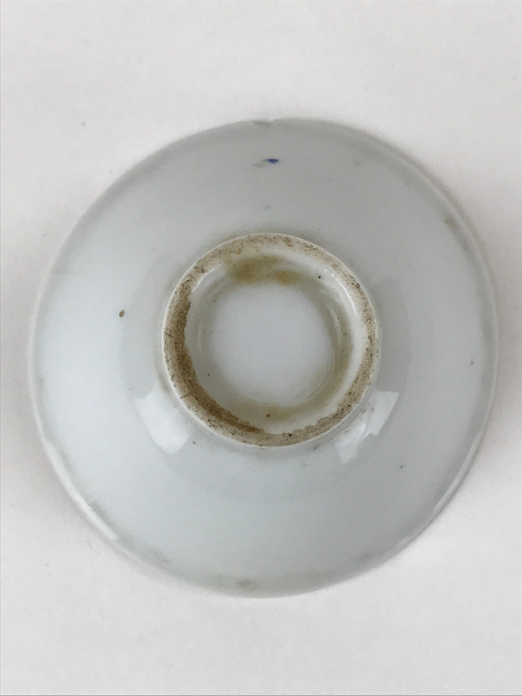 Japanese Porcelain Sake Cup Vtg Ochoko Guinomi Zuioji Temple Blue White G152