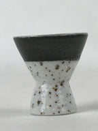 Japanese Porcelain Sake Cup Vtg Rappa Ochoko Guinomi Green Brown Speckle G119