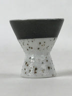 Japanese Porcelain Sake Cup Vtg Rappa Ochoko Guinomi Green Brown Speckle G119