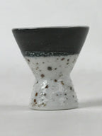 Japanese Porcelain Sake Cup Vtg Rappa Ochoko Guinomi Green Brown Speckle G119