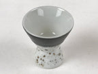 Japanese Porcelain Sake Cup Vtg Rappa Ochoko Guinomi Green Brown Speckle G119