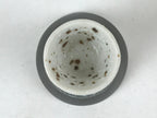 Japanese Porcelain Sake Cup Vtg Rappa Ochoko Guinomi Green Brown Speckle G119