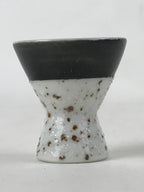 Japanese Porcelain Sake Cup Vtg Rappa Ochoko Guinomi Green Brown Speckle G120