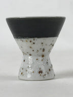Japanese Porcelain Sake Cup Vtg Rappa Ochoko Guinomi Green Brown Speckle G120