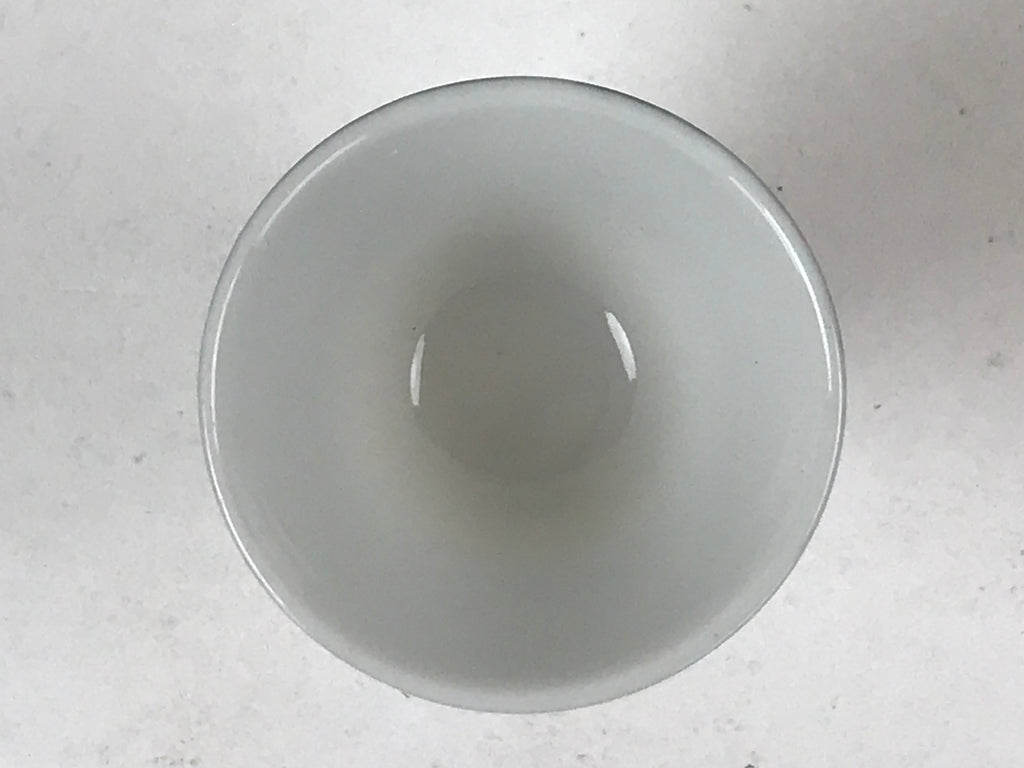 Japanese Porcelain Sake Cup Vtg Rappa Ochoko Guinomi Green Brown Speckle G120