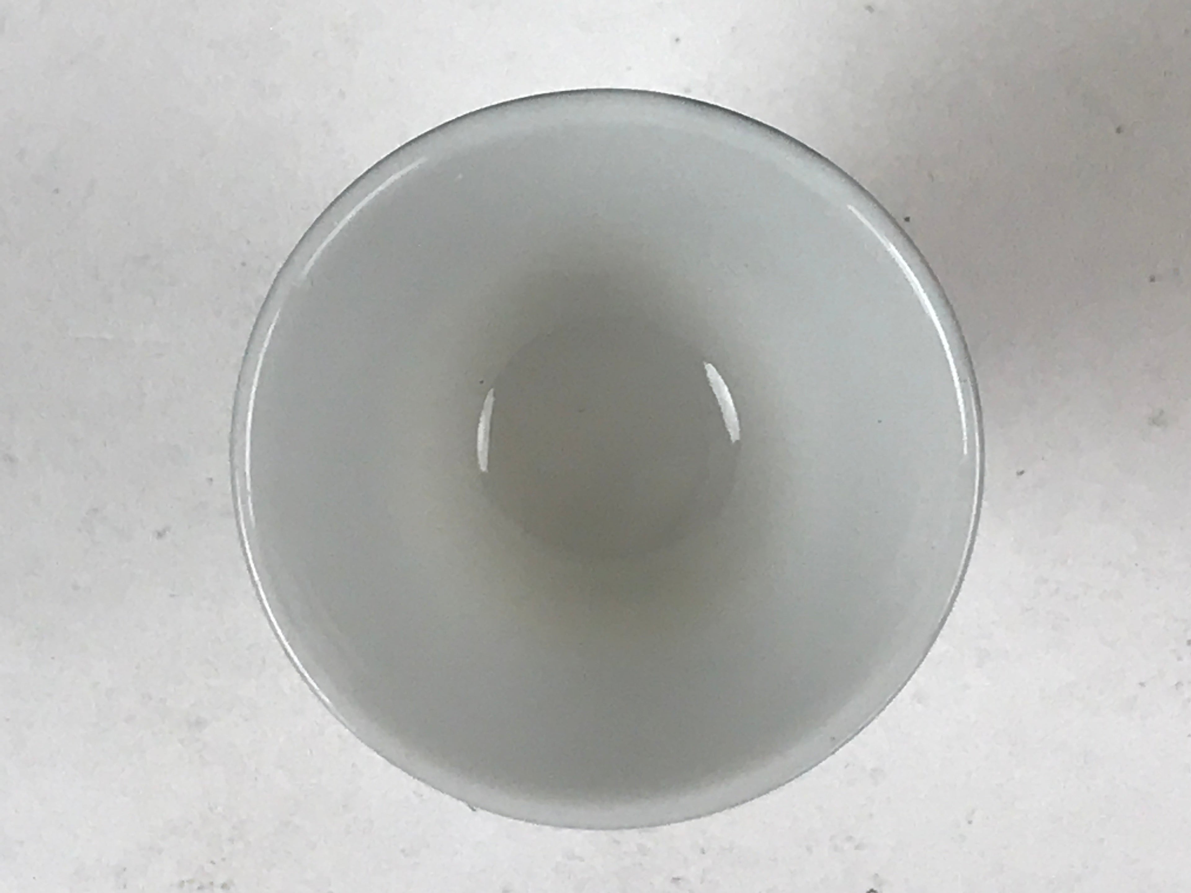 Japanese Porcelain Sake Cup Vtg Rappa Ochoko Guinomi Green Brown Speckle G120