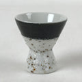 Japanese Porcelain Sake Cup Vtg Rappa Ochoko Guinomi Green Brown Speckle G120