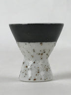Japanese Porcelain Sake Cup Vtg Rappa Ochoko Guinomi Green Brown Speckle G121